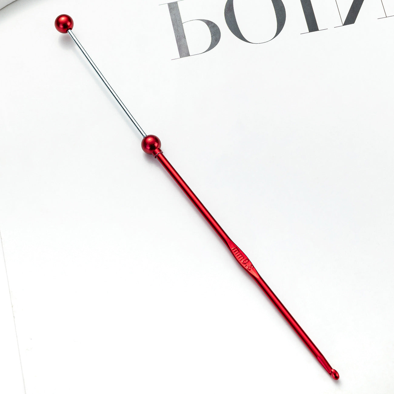 Wholesale 3mm Single Head Knitting Crochet Beaded Metal Crochet Sweater Wool Needle